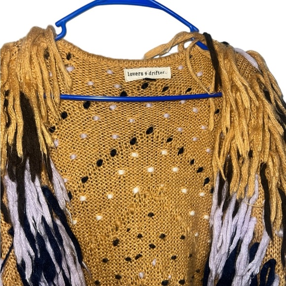 Lovers and Drifters Shaggy Shag Fringe Jacket/Open Cardigan Womens M/L - Picture 4 of 7